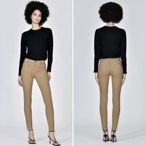 BLACK ORCHID Carmen High Rise Skinny Frayed Ankle Jeans New Khaki Glitter Sz 27